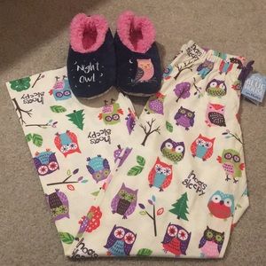 Pajama Pants and Slippers